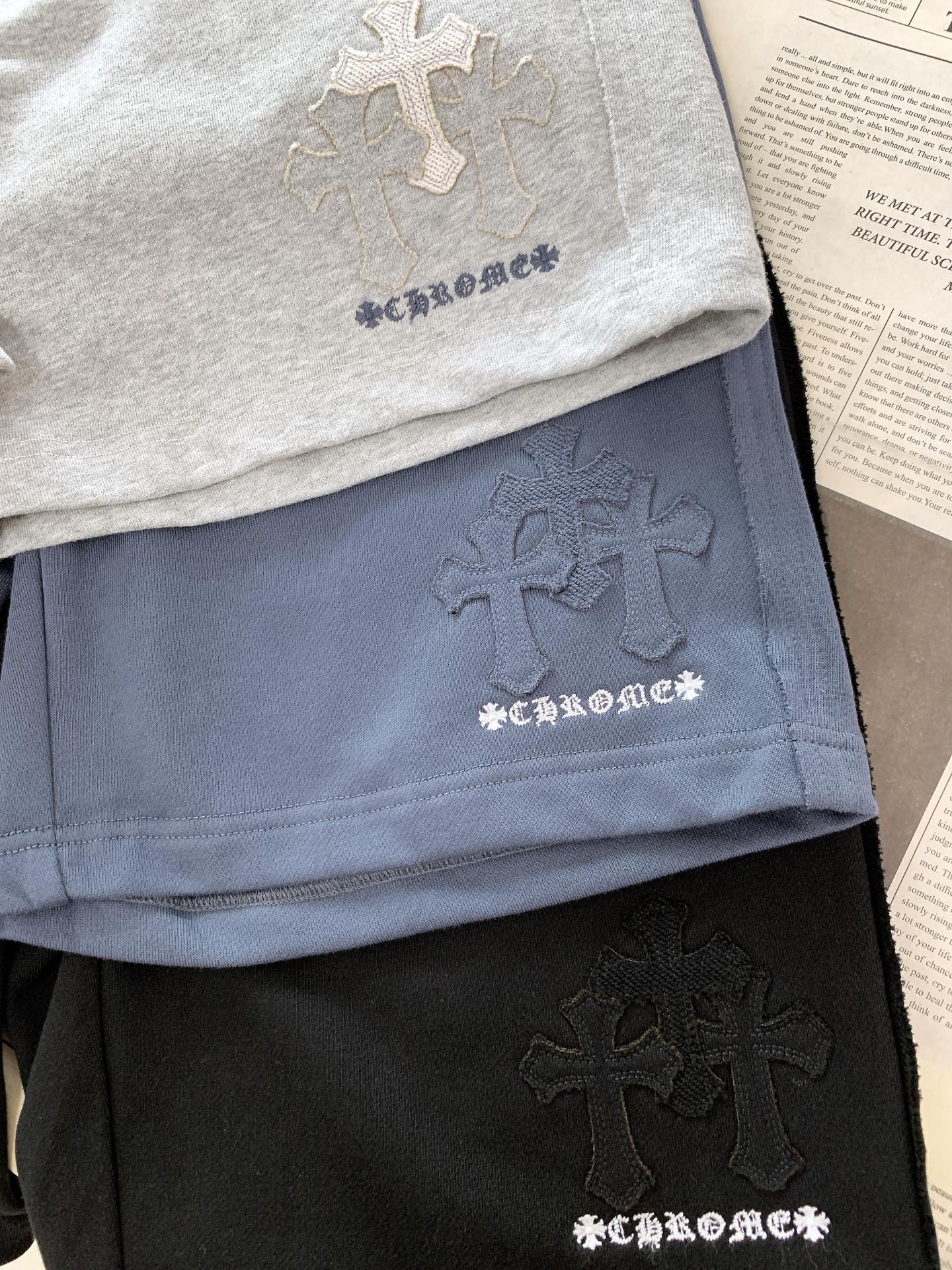 Chrome Hearts 克罗心 2026SS春夏新品 三重十字毛圈休闲短裤🩳高克重重磅毛圈面料，软糯