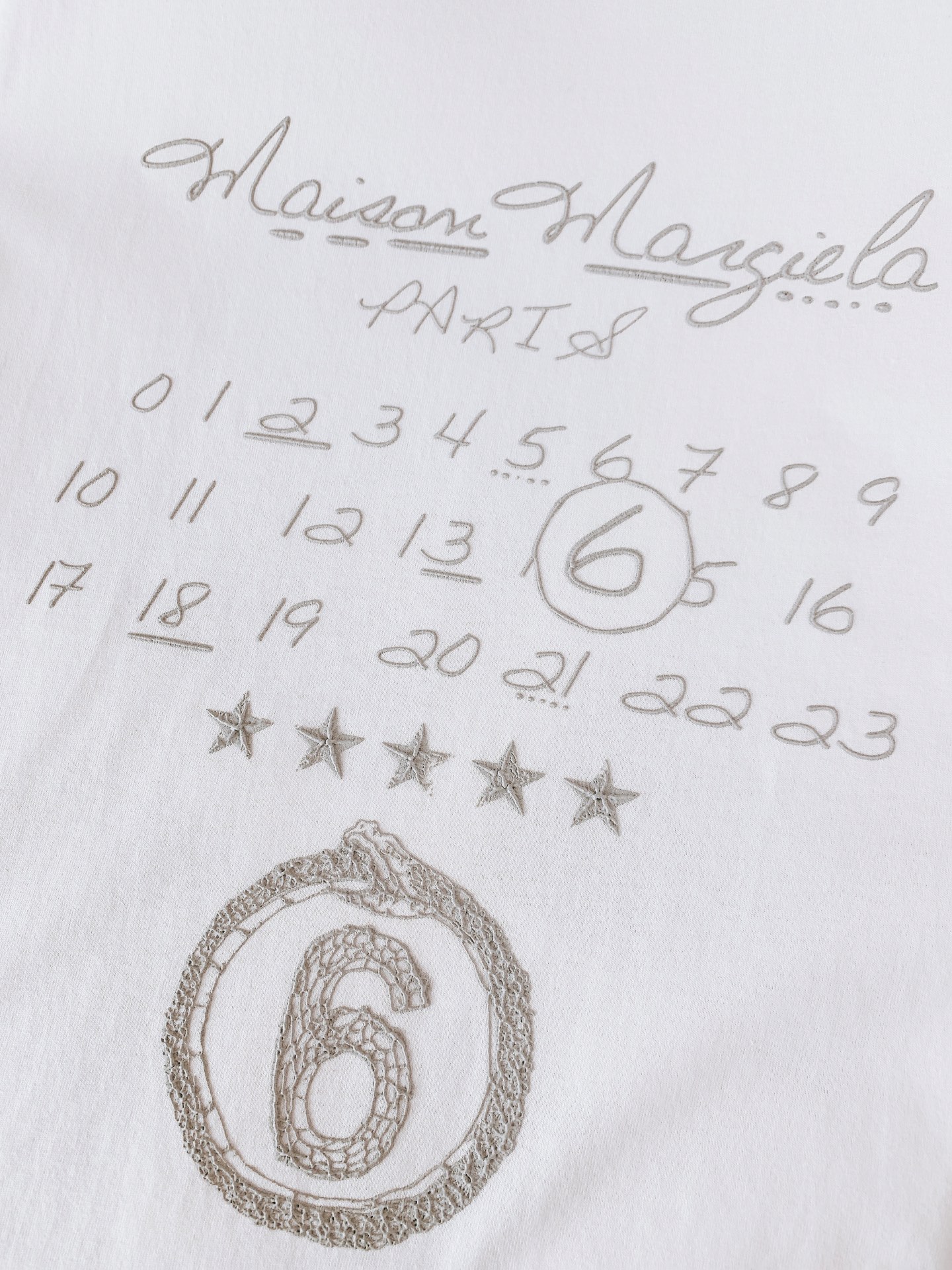 Maison Margiela MM6 马丁马吉拉 2026SS春夏新品数字涂鸦发泡T恤👕重磅纯棉面料，