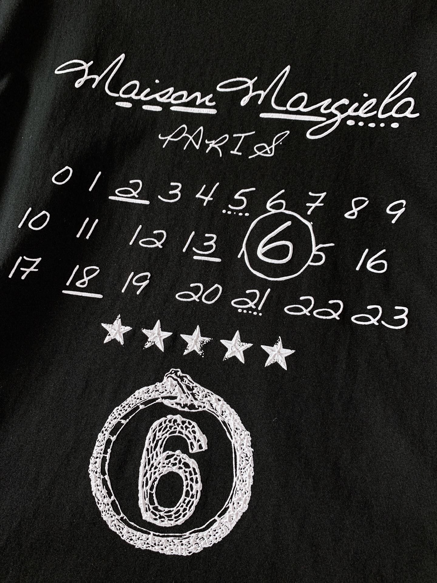 Maison Margiela MM6 马丁马吉拉 2026SS春夏新品数字涂鸦发泡T恤👕重磅纯棉面料，
