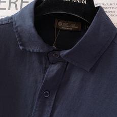 LoroPiana L.P SS春夏新品 Loro Piana翻领休闲衬衫材质 亚麻混纺 LoroPiana L.P SS春夏新品 Loro Piana翻领休闲衬衫材质 亚麻混纺