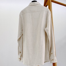 LoroPiana L.P SS春夏新品 Loro Piana翻领休闲衬衫材质 亚麻混纺 LoroPiana L.P SS春夏新品 Loro Piana翻领休闲衬衫材质 亚麻混纺