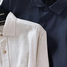 LoroPiana L.P SS春夏新品 Loro Piana翻领休闲衬衫材质 亚麻混纺 LoroPiana L.P SS春夏新品 Loro Piana翻领休闲衬衫材质 亚麻混纺