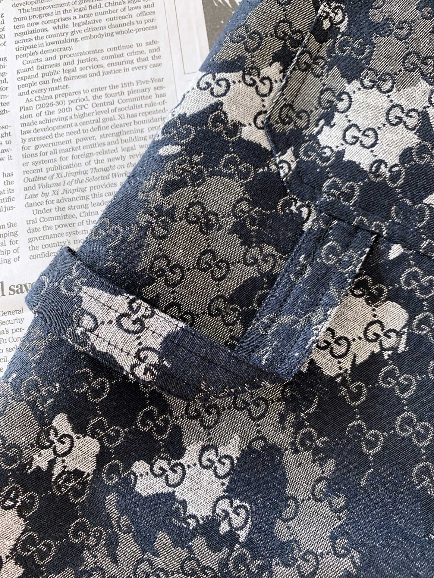 Gucci 古驰 2026SS春夏新品 GG迷彩工装五分短裤🩳甄选高密斜纹水洗混纺面料，自带柔和哑光肌理