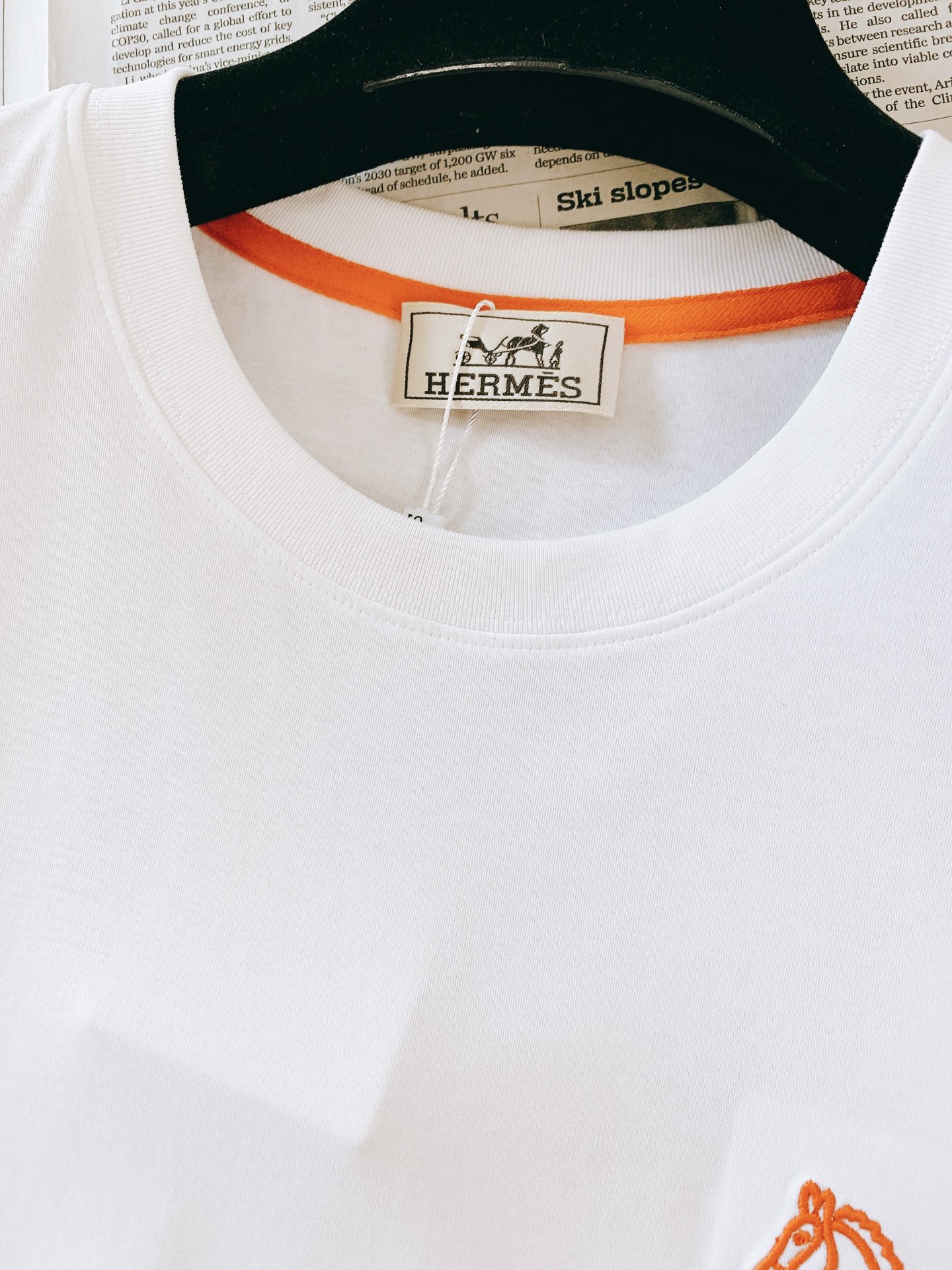 Hermès 爱马仕 2026SS春夏新品 基础款马头刺绣圆领T恤👕甄选意大利进口100%高支长绒精梳棉