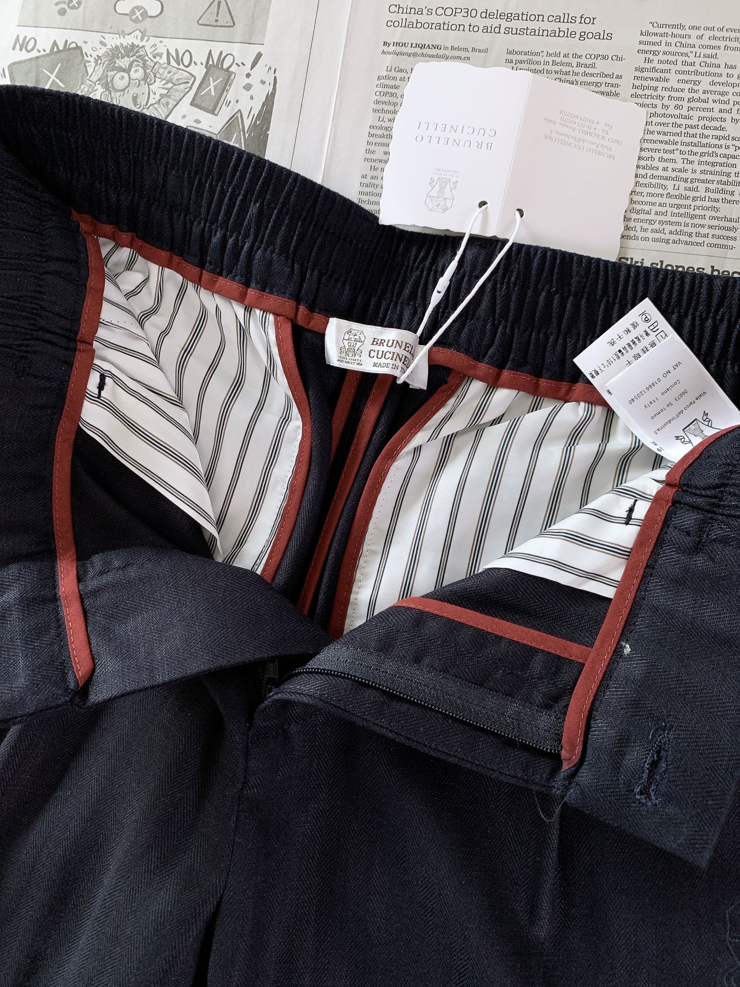 Brunello Cucinelli 布鲁奈罗.库奇内利 2026SS春夏新品意式轻奢休闲裤👖人字纹天丝 Brunello Cucinelli 布鲁奈罗.库奇内利 2026SS春夏新品意式轻奢休闲裤👖人字纹天丝
