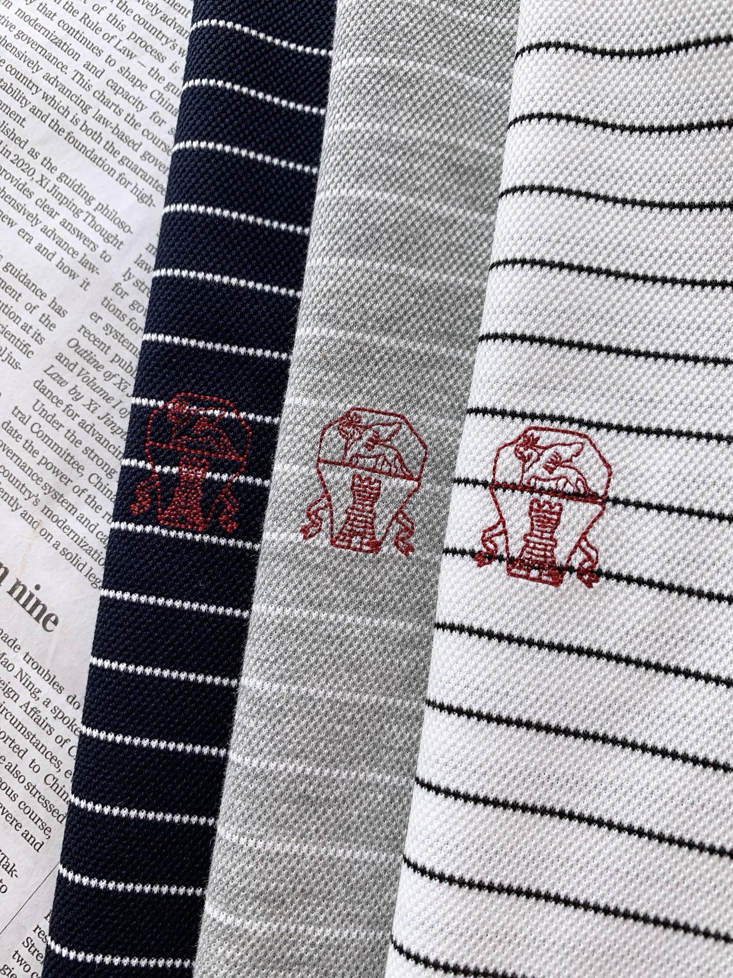 Brunello Cucinelli 布鲁奈罗.库奇内利 2026SS春夏新品意式条纹针织短袖👕蜂窝网眼