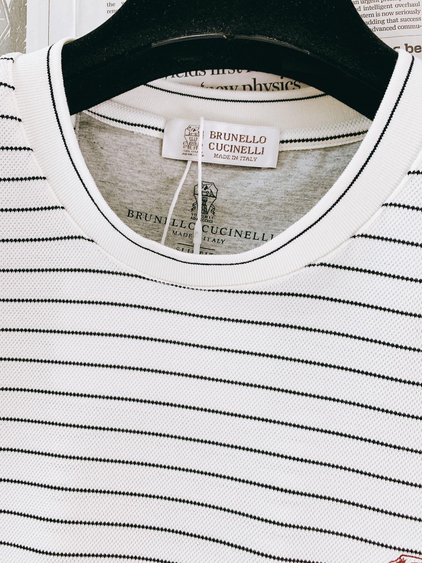 Brunello Cucinelli 布鲁奈罗.库奇内利 2026SS春夏新品意式条纹针织短袖👕蜂窝网眼