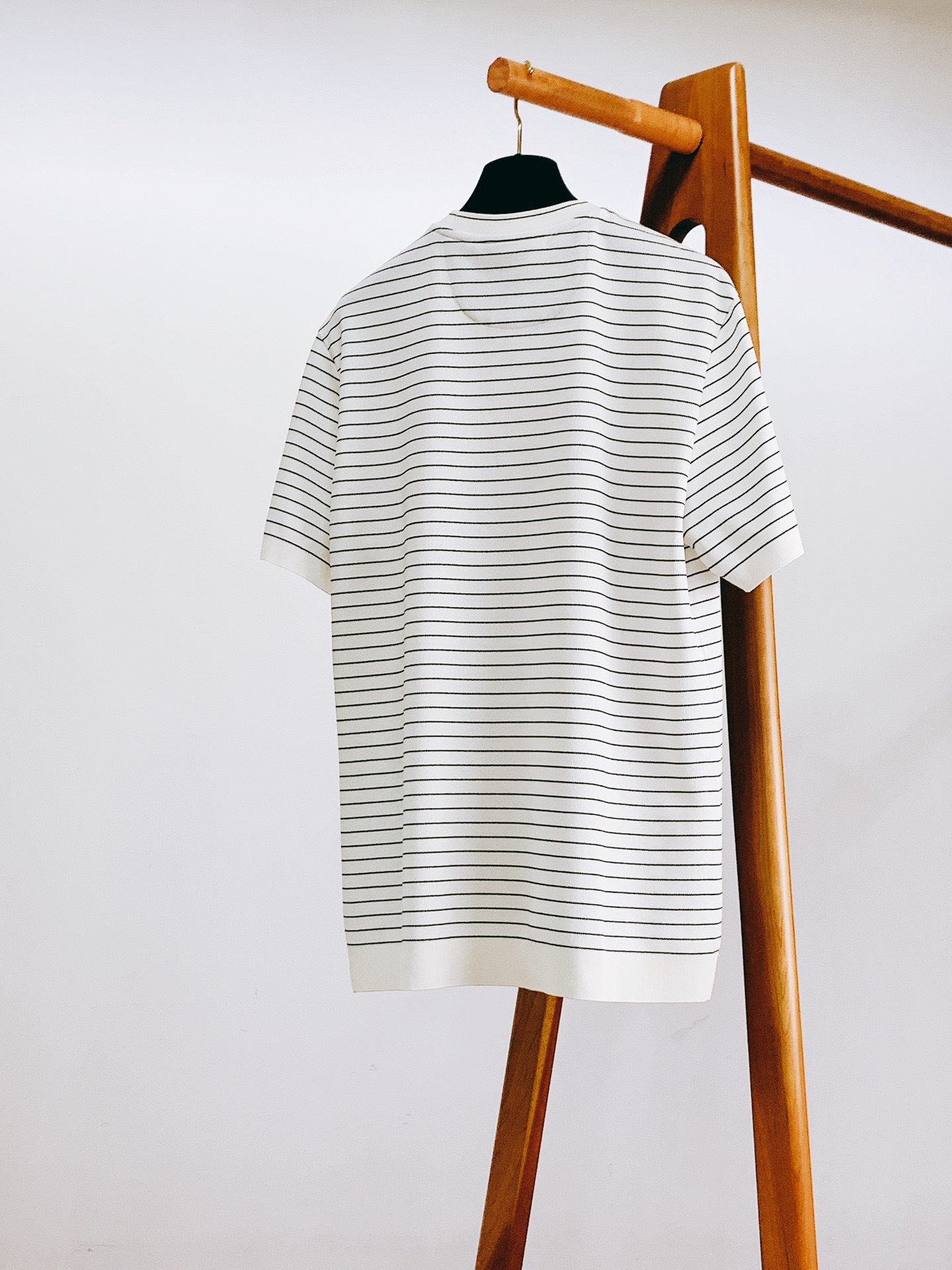 Brunello Cucinelli 布鲁奈罗.库奇内利 2026SS春夏新品意式条纹针织短袖👕蜂窝网眼