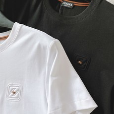 Ermenegildo Zegna 杰尼亚 2026SS春夏新品 商务方块刺绣短袖👕采用品牌定制液氨丝 Ermenegildo Zegna 杰尼亚 2026SS春夏新品 商务方块刺绣短袖👕采用品牌定制液氨丝