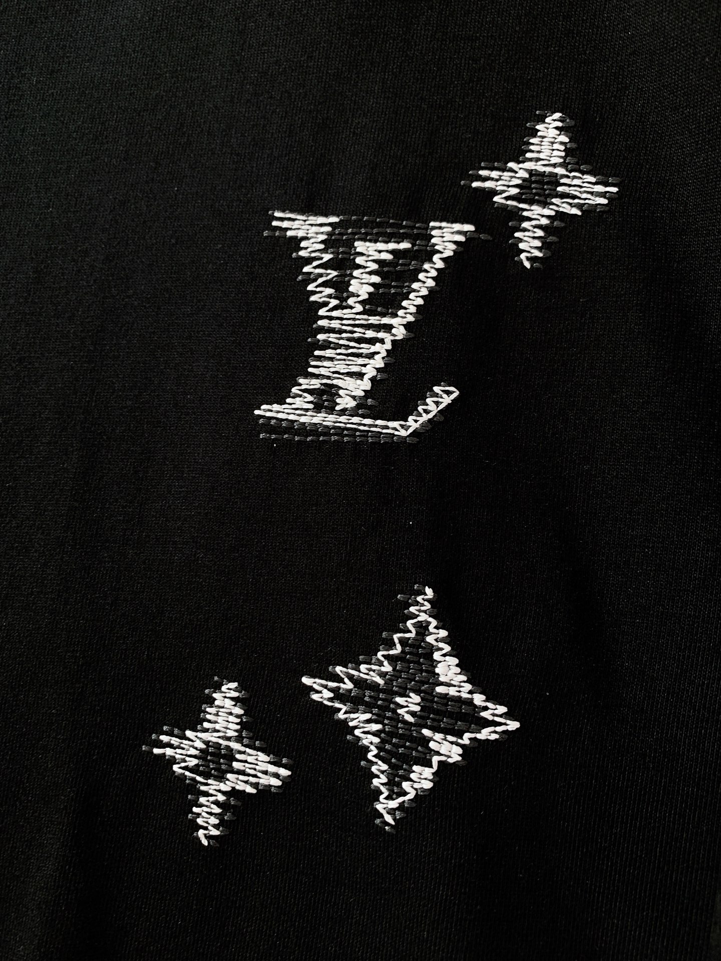 LouisVuitton 路易威登 2026SS春夏新品 波浪线条满天星刺绣短袖，甄选进口高支液氨丝光长