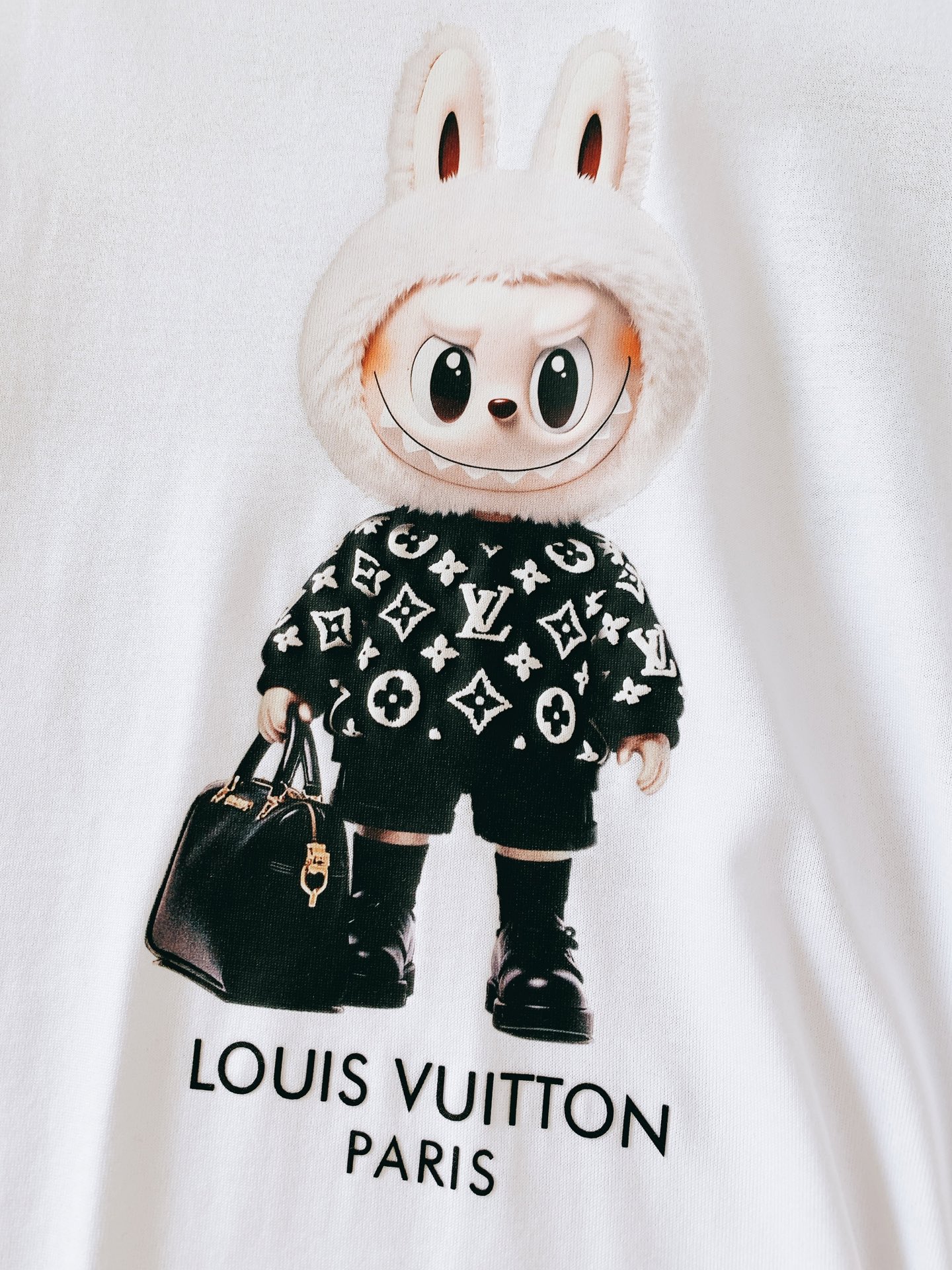 LouisVuitton 路易威登 2026SS春夏新品 联名Labubu兔子娃娃短袖T恤，甄选高支精梳