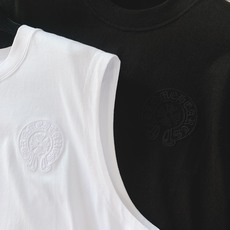 Chrome Hearts 克罗心 2026SS春夏新品 暗纹刺绣无袖背心🎽甄选高支精梳纯棉面料,软糯亲 Chrome Hearts 克罗心 2026SS春夏新品 暗纹刺绣无袖背心🎽甄选高支精梳纯棉面料,软糯亲