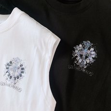 Chrome Hearts 克罗心 2026SS春夏新品 做旧涂鸦十字架无袖背心🎽甄选高密精梳纯棉面料, Chrome Hearts 克罗心 2026SS春夏新品 做旧涂鸦十字架无袖背心🎽甄选高密精梳纯棉面料,