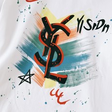 Saint Laurent 圣罗兰 2026SS春夏新品 涂鸦印花短袖T恤👕甄选高克重棉质面料,触感软糯透气,上身舒适 Saint Laurent 圣罗兰 2026SS春夏新品 涂鸦印花短袖T恤👕甄选高克重棉质面料,触感软糯透气,上身舒适
