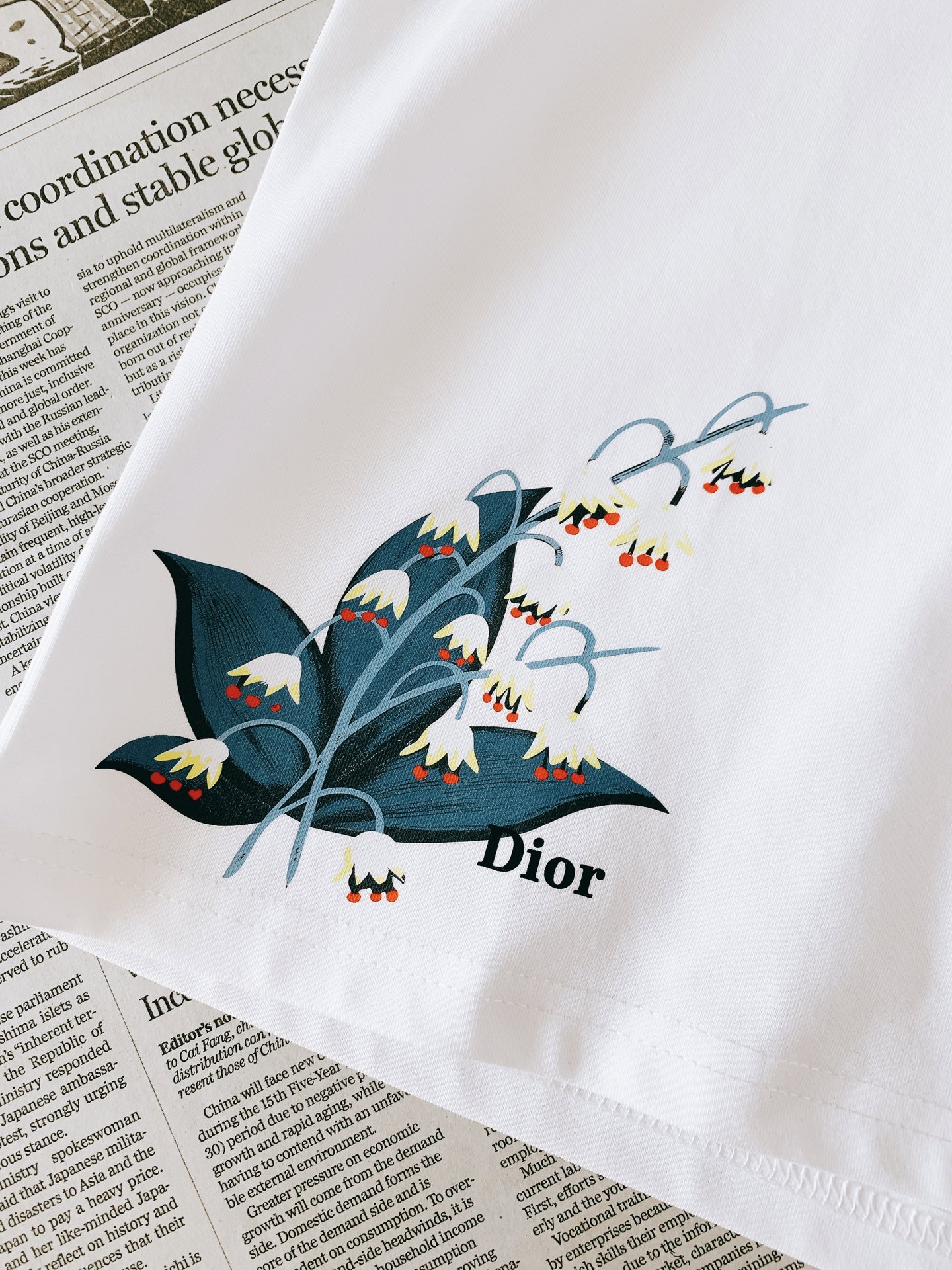 Dior Homme 迪奥·桀傲 2026SS春夏新品 蝴蝶铃兰印花短袖T恤👕 甄选高品质精梳棉面料，上身软糯透气，一年