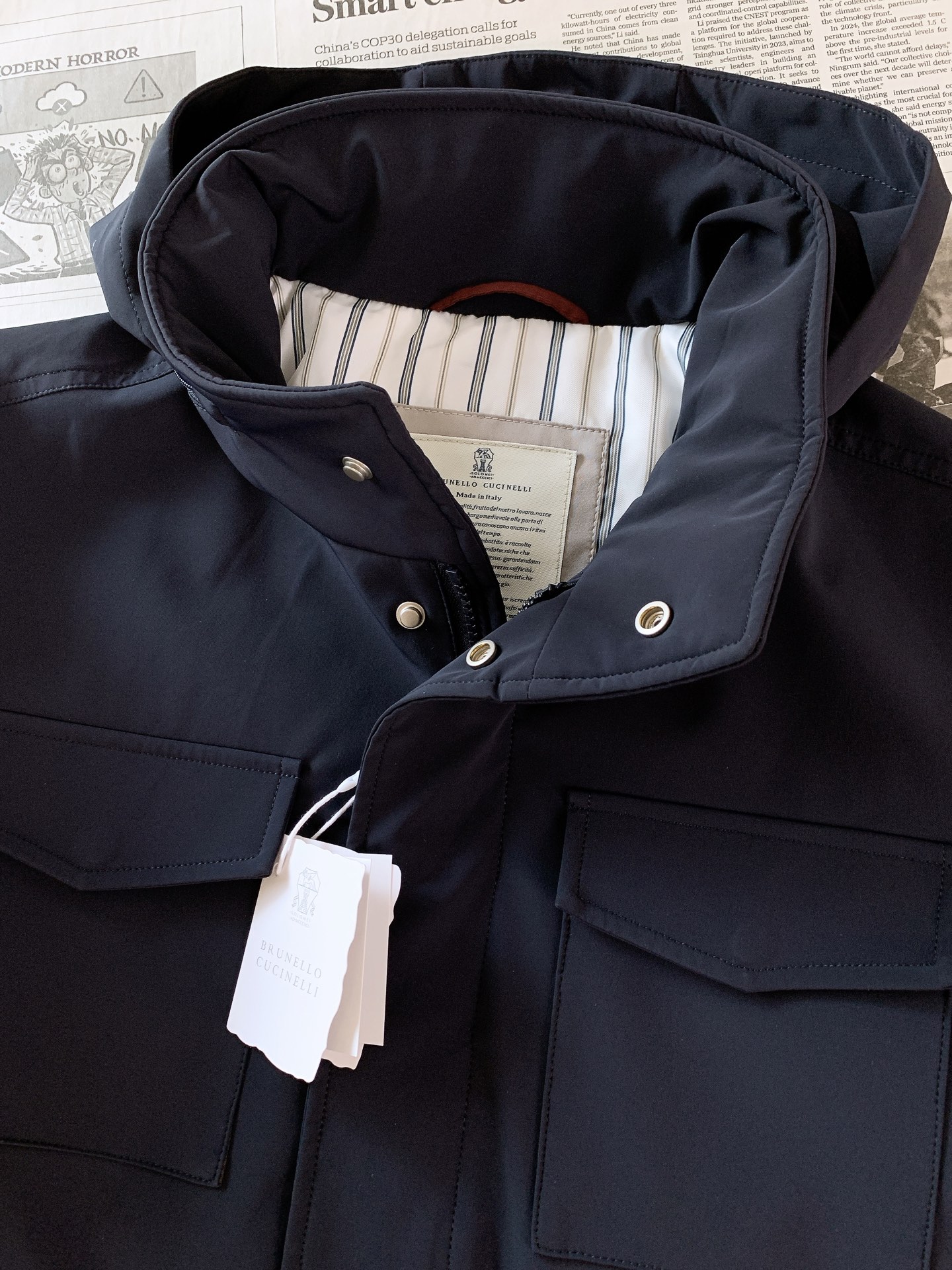 Brunello Cucinelli 布鲁奈罗.库奇内利 2026FW早秋新品 连帽工装夹棉夹克｜老钱风天花板✨ BC标