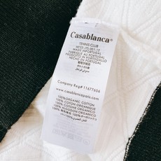 Casablanca 卡萨布兰卡 2026FW早秋新品 菱格提花半拉链Polo针织衫,Tennis Club经典系列, Casablanca 卡萨布兰卡 2026FW早秋新品 菱格提花半拉链Polo针织衫,Tennis Club经典系列,