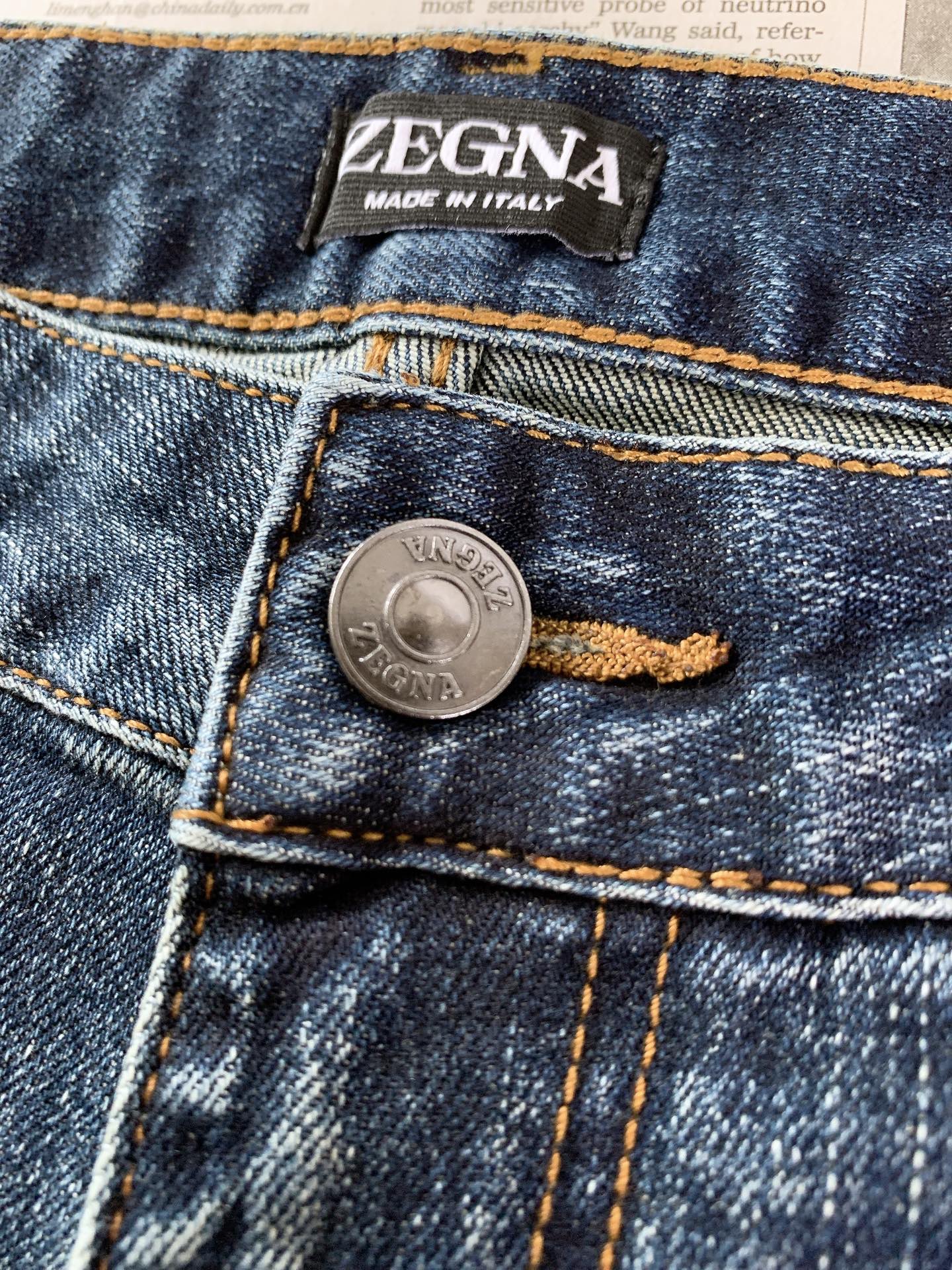 Ermenegildo Zegna 杰尼亚 2026FW早秋新品  男士水洗直筒牛仔裤👖 奢牌经典牛仔，复古蓝调水洗，色