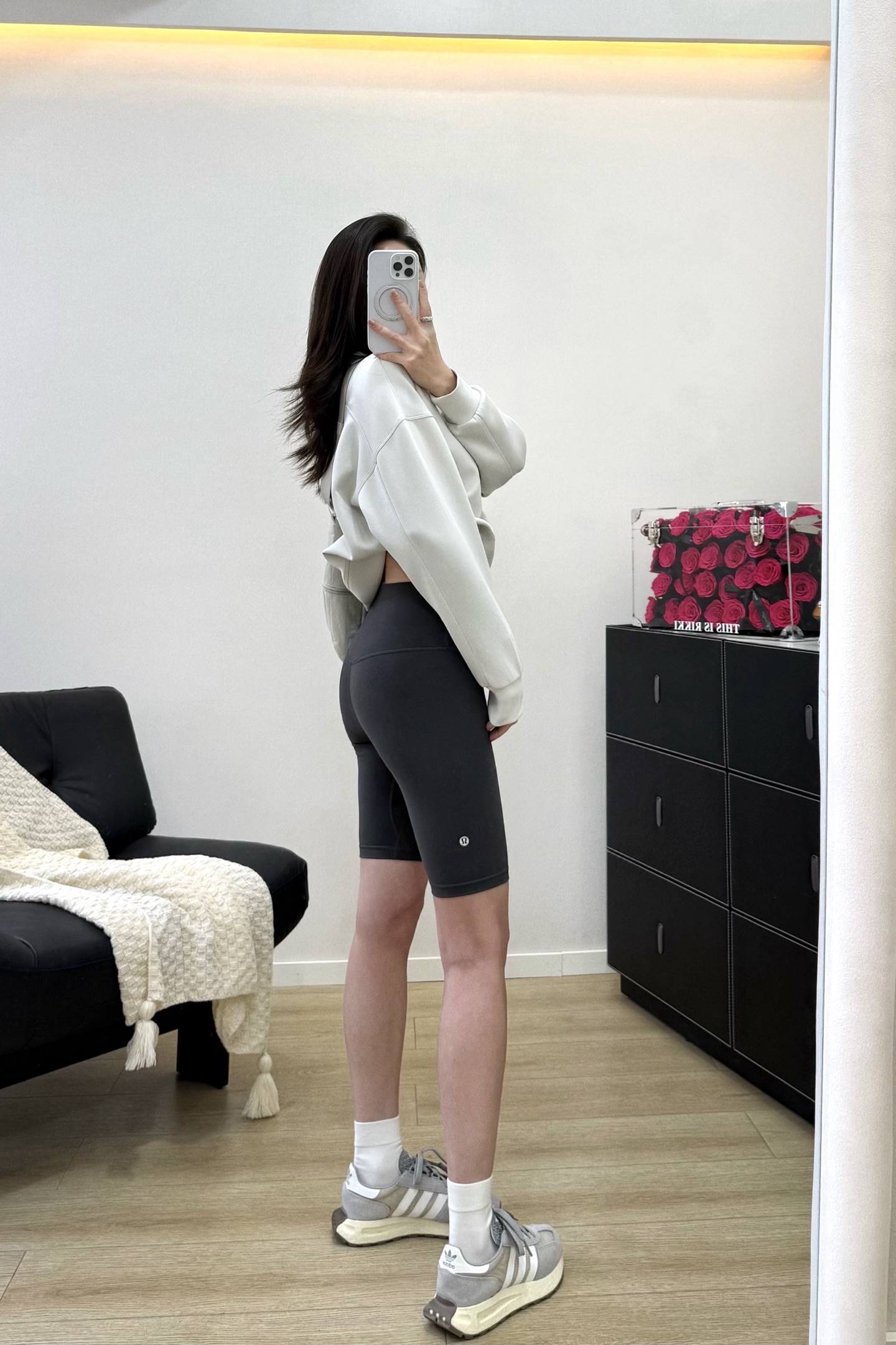 Lululemon shorts everyday graphite gray yoga