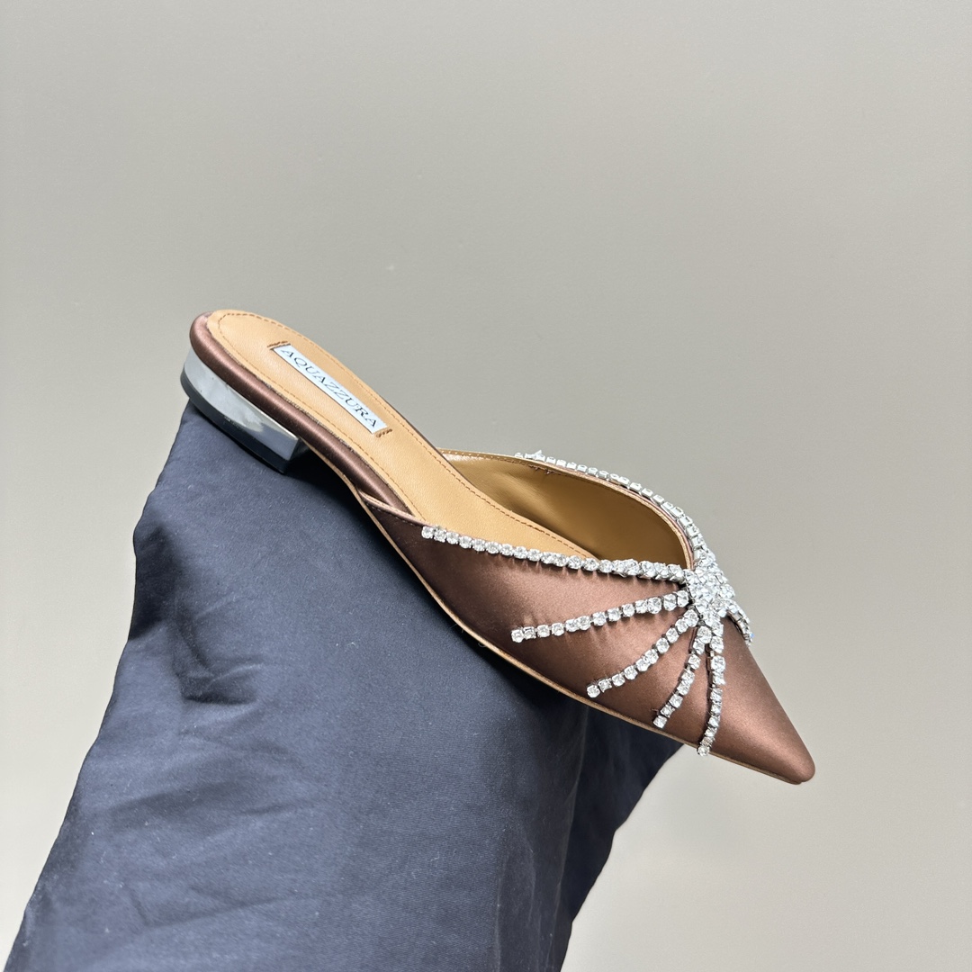 Aquazzura Gold Pineapple Water-Drilling Shoes: Elegant Italian Style for Stylish Summer Parties - 图片 7