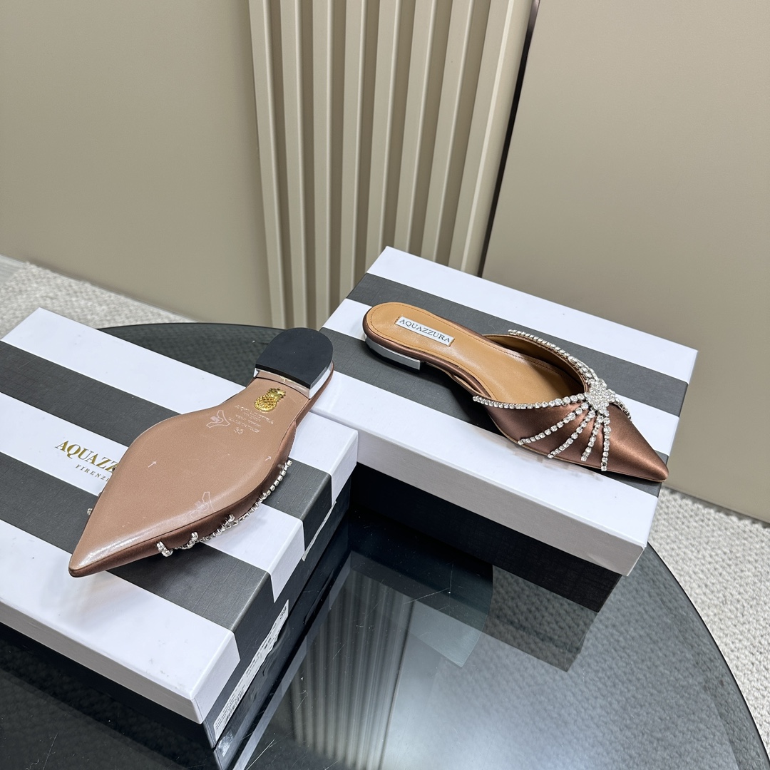 Aquazzura Gold Pineapple Water-Drilling Shoes: Elegant Italian Style for Stylish Summer Parties - 图片 4