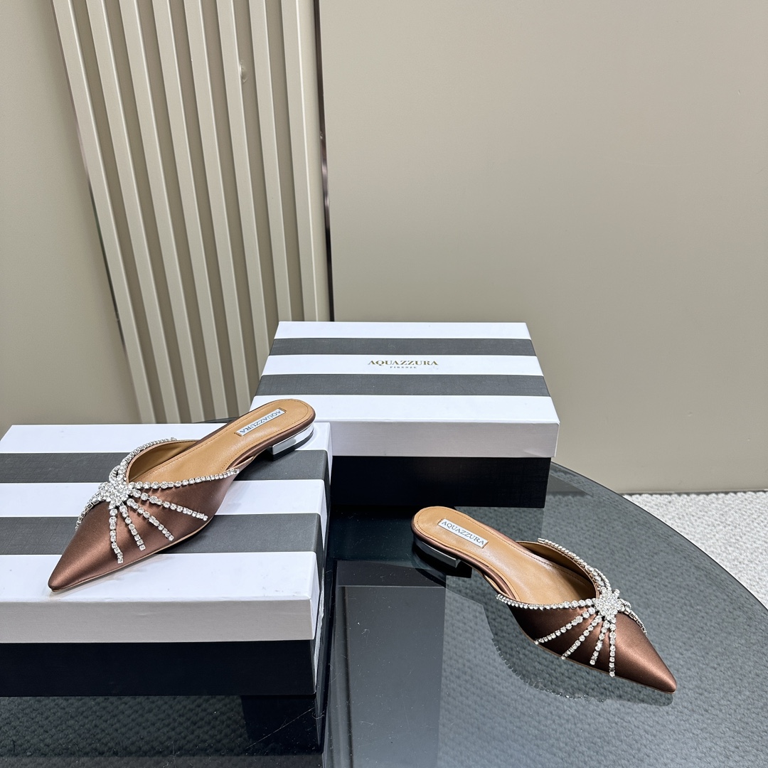 Aquazzura Gold Pineapple Water-Drilling Shoes: Elegant Italian Style for Stylish Summer Parties - 图片 5
