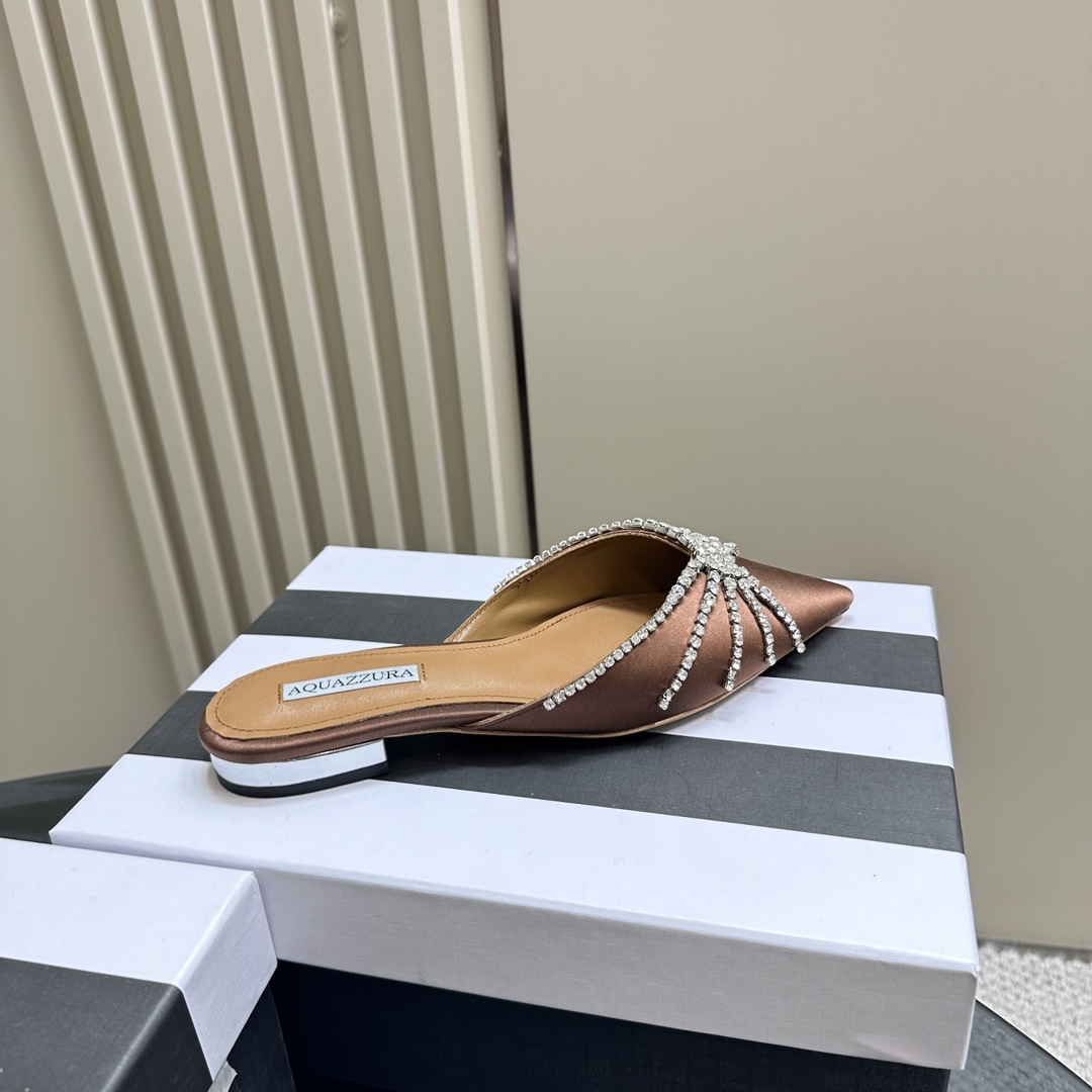 Aquazzura Gold Pineapple Water-Drilling Shoes: Elegant Italian Style for Stylish Summer Parties - 图片 6