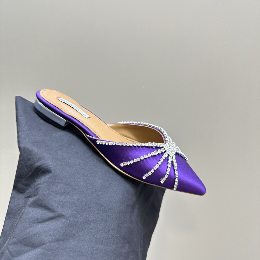 AQUAZURA Gold Pineapple Water-Drilling Shoes: Elegant Italian Design for Summer Parties - 图片 7