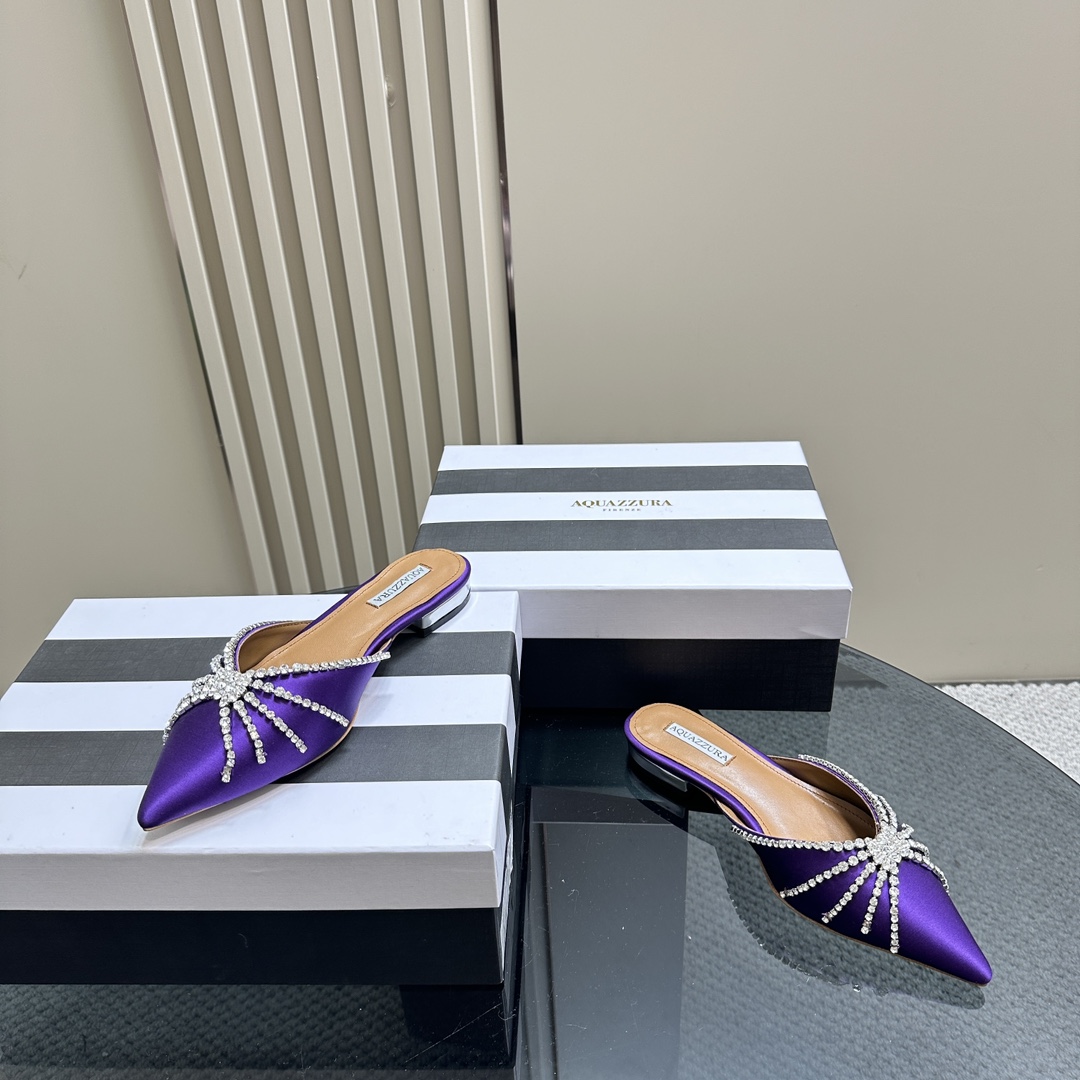 AQUAZURA Gold Pineapple Water-Drilling Shoes: Elegant Italian Design for Summer Parties - 图片 5