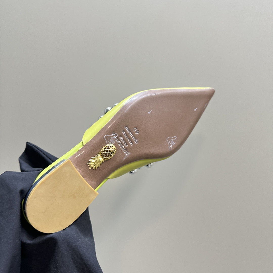 AQUAZURA Gold Pineapple 2024 SS Summer Shoes: Italian Crafted, Elegant, Adornable Bellies - 图片 8