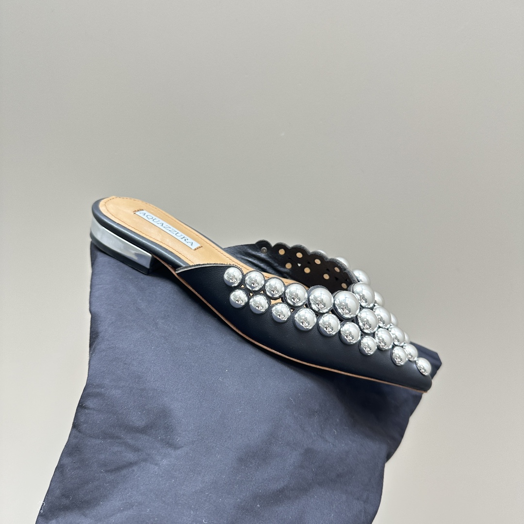 AQUAZURA Gold Pineapple 2024 SS Summer Shoes: Elegant Italian Design for Parties - 图片 7