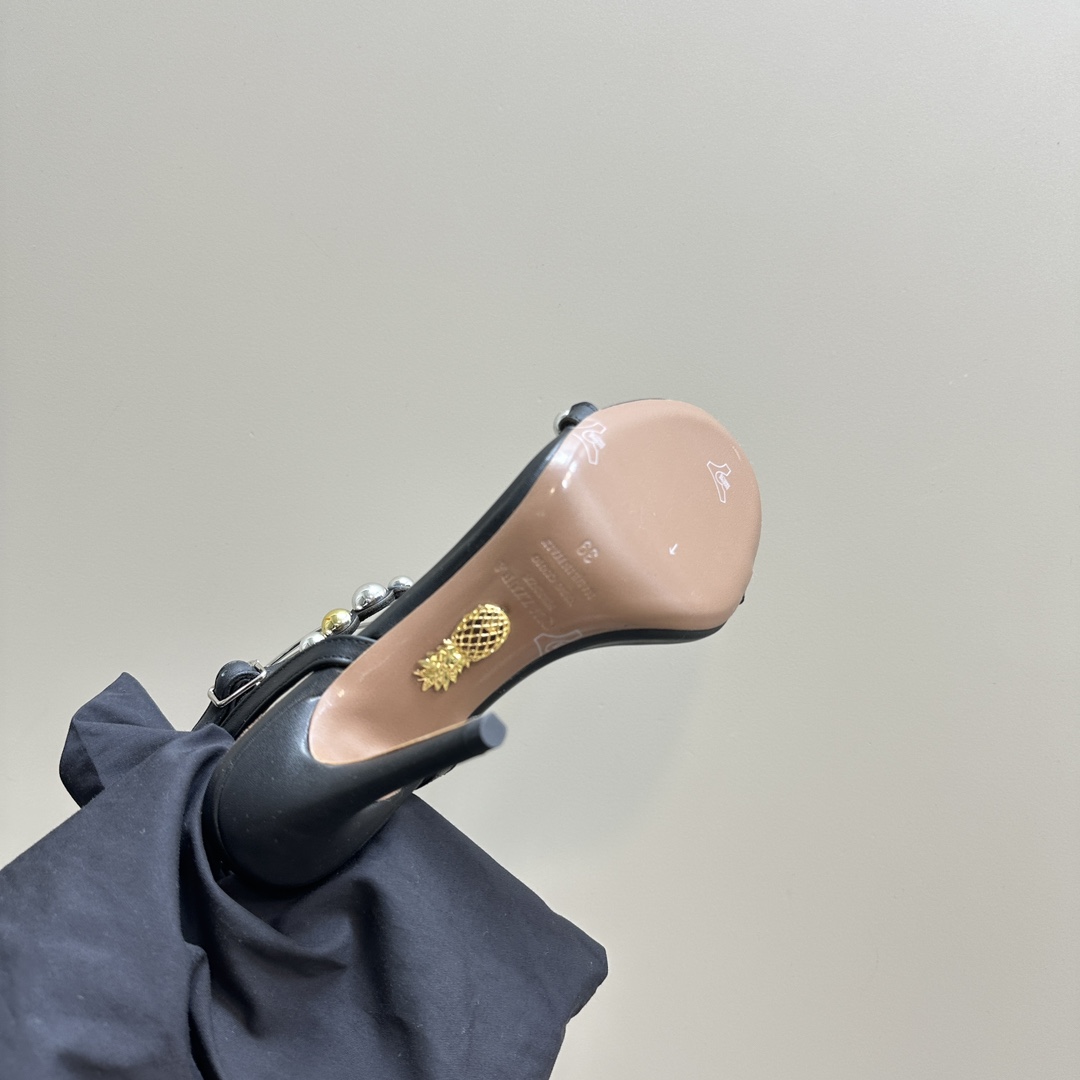 AQUAZURA Gold Pineapple 2024 SS Summer Shoes: Elegant Italian Bellies for Parties - 图片 9