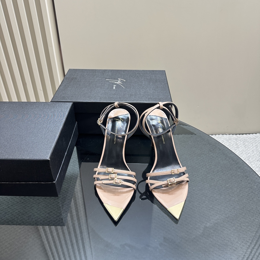 Italian Luxury High Heels: Giuseppe Zanotti GZ24S, Imported Leather, Sheepskin Lining. - 图片 2