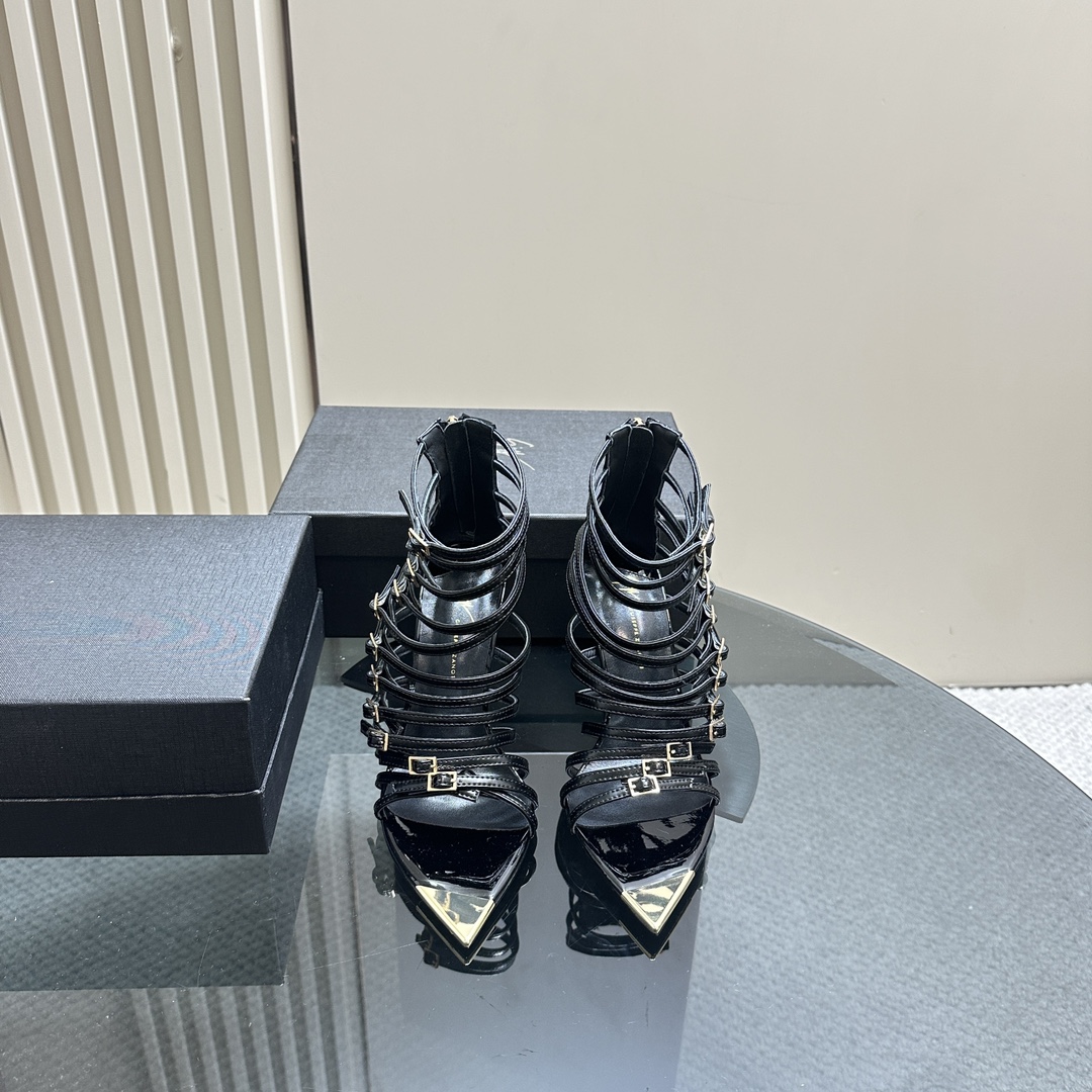 Giuseppe Zanotti GZ24S Roman Heels: Imported Real Leather, Sheepskin Interior, Sizes 35-39 - 图片 2