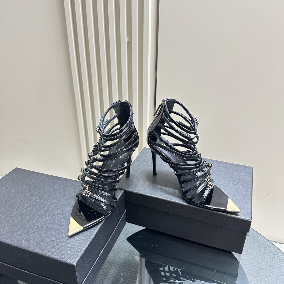 Giuseppe Zanotti GZ24S Roman Heels: Imported Real Leather, Sheepskin Interior, Sizes 35-39 - 图片 3