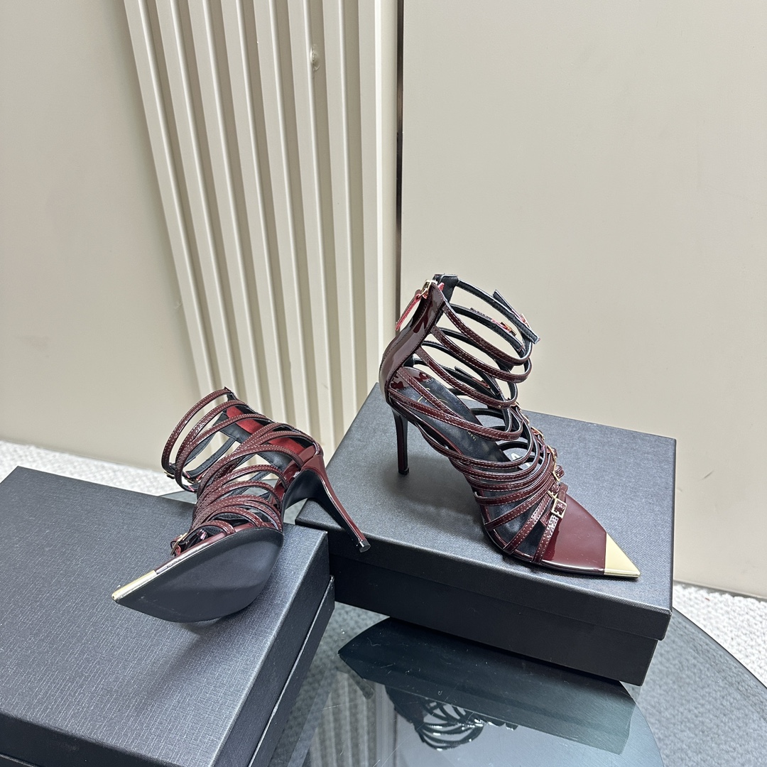 Italian Leather Giuseppe Zanotti GZ24S Roman Heels with Imported Cattle Skin Soles - 图片 4