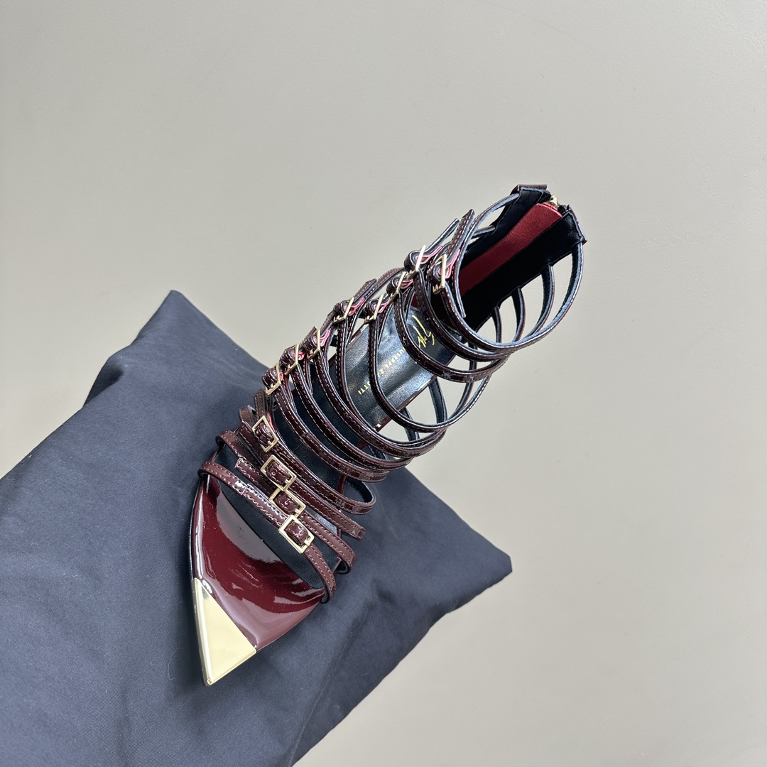 Italian Leather Giuseppe Zanotti GZ24S Roman Heels with Imported Cattle Skin Soles - 图片 8