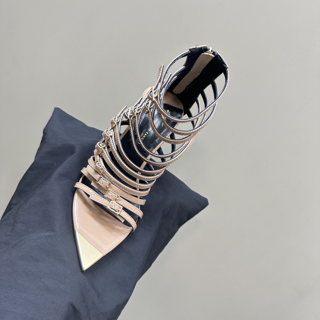 Italian Leather Giuseppe Zanotti GZ24S Roman Heels with Imported Cattle Skin Soles - 图片 8