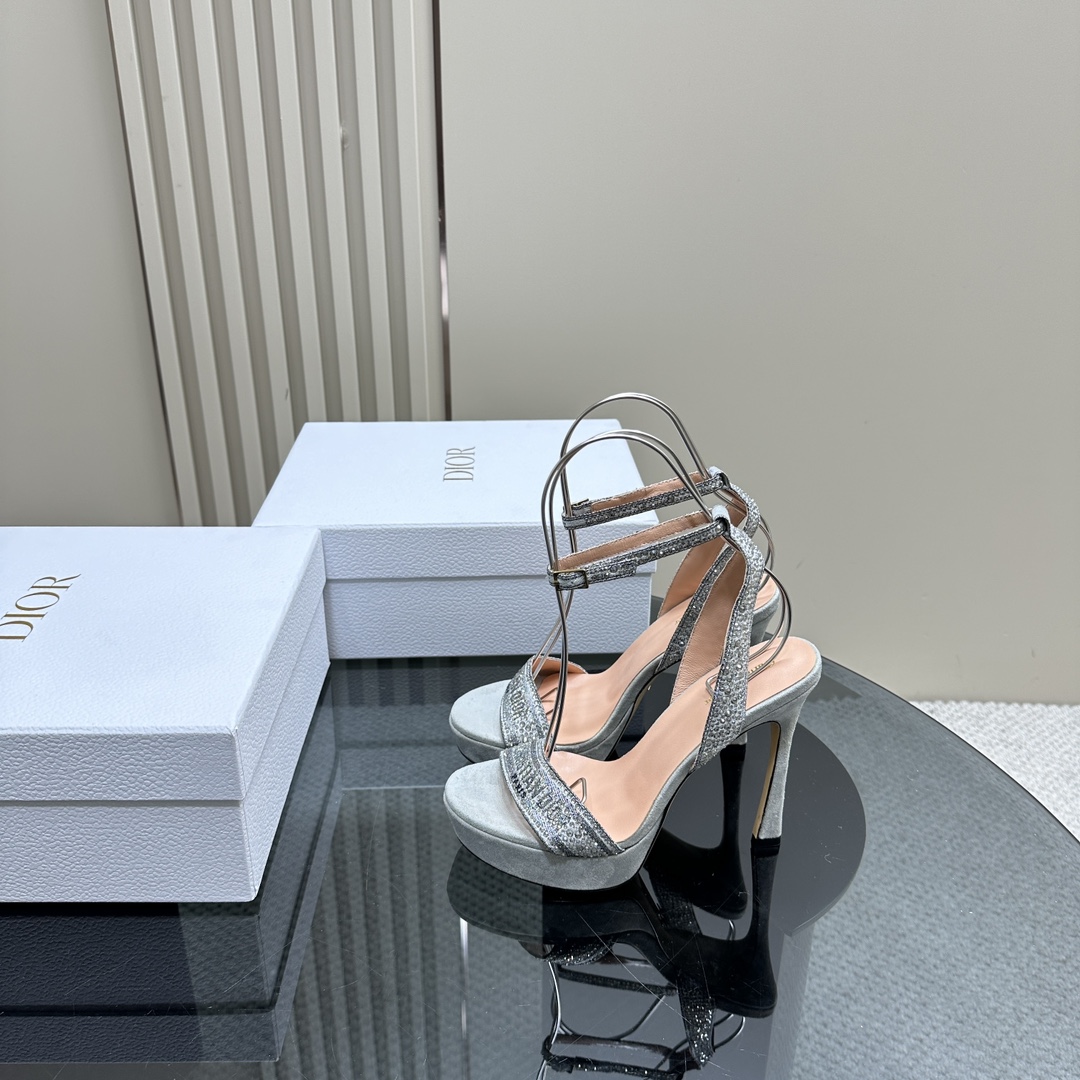 Dior Scarpe con Tacco Alto Sandali Replica di classe AAA
 Pelle bovina pecora Collezione Primavera/Estate
