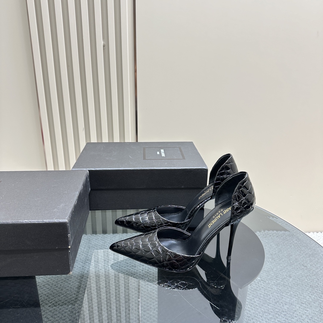 Beste Seite für Replik
 Yves Saint Laurent Schuhe Pumps Mit Hohem Absatz Sandalen Badelatschen Echtleder Lackleder Frühling/Sommer Kollektion