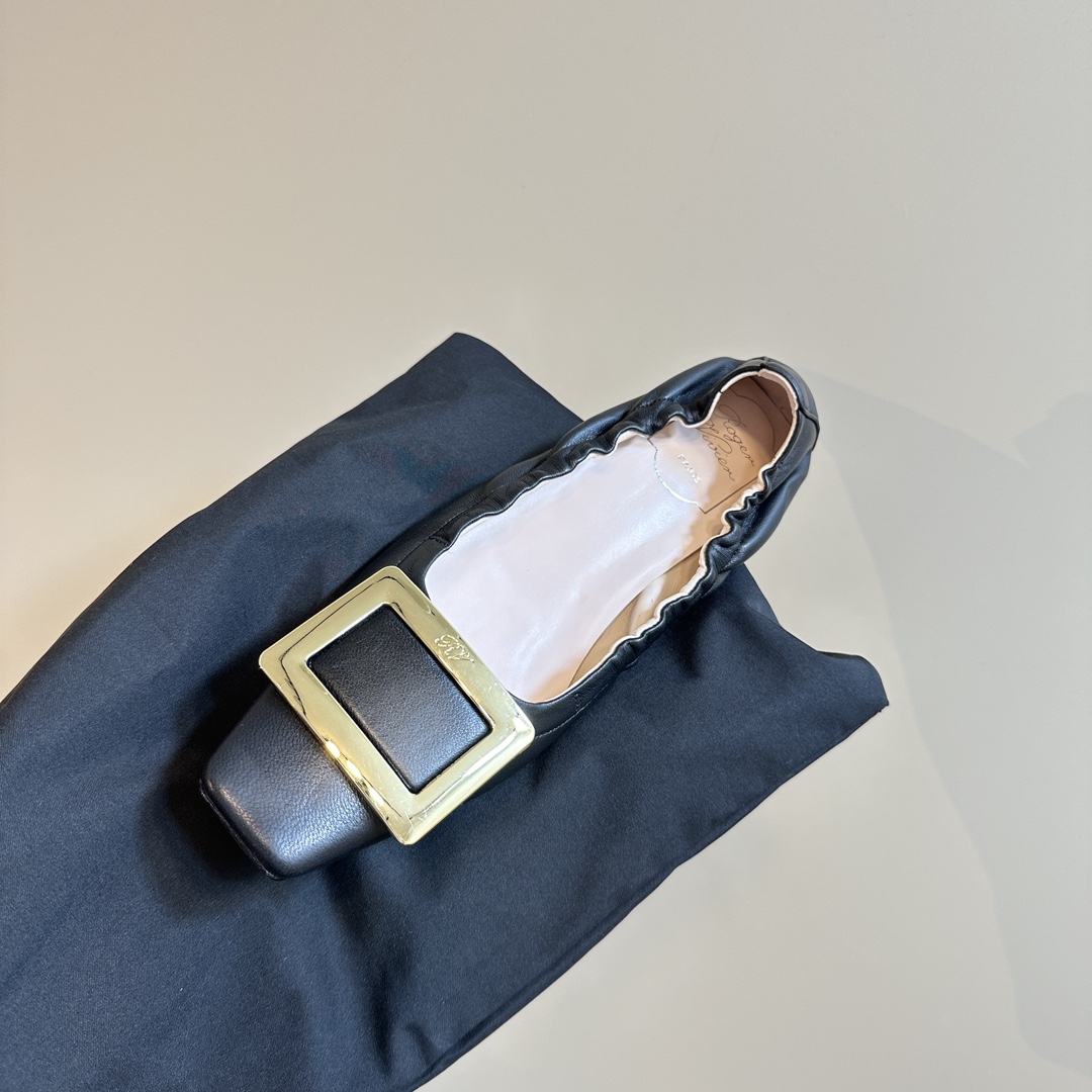 Roger Vivier RV Classic Ballet Shoes: Luxurious Sheepskin, Lightweight, Imported Italian Leather, Sizes 35-39 - 图片 8