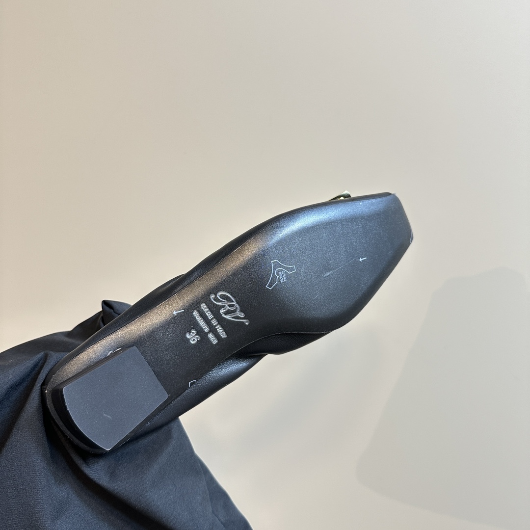 Roger Vivier RV Classic Ballet Shoes: Luxurious Sheepskin, Lightweight, Imported Italian Leather, Sizes 35-39 - 图片 9