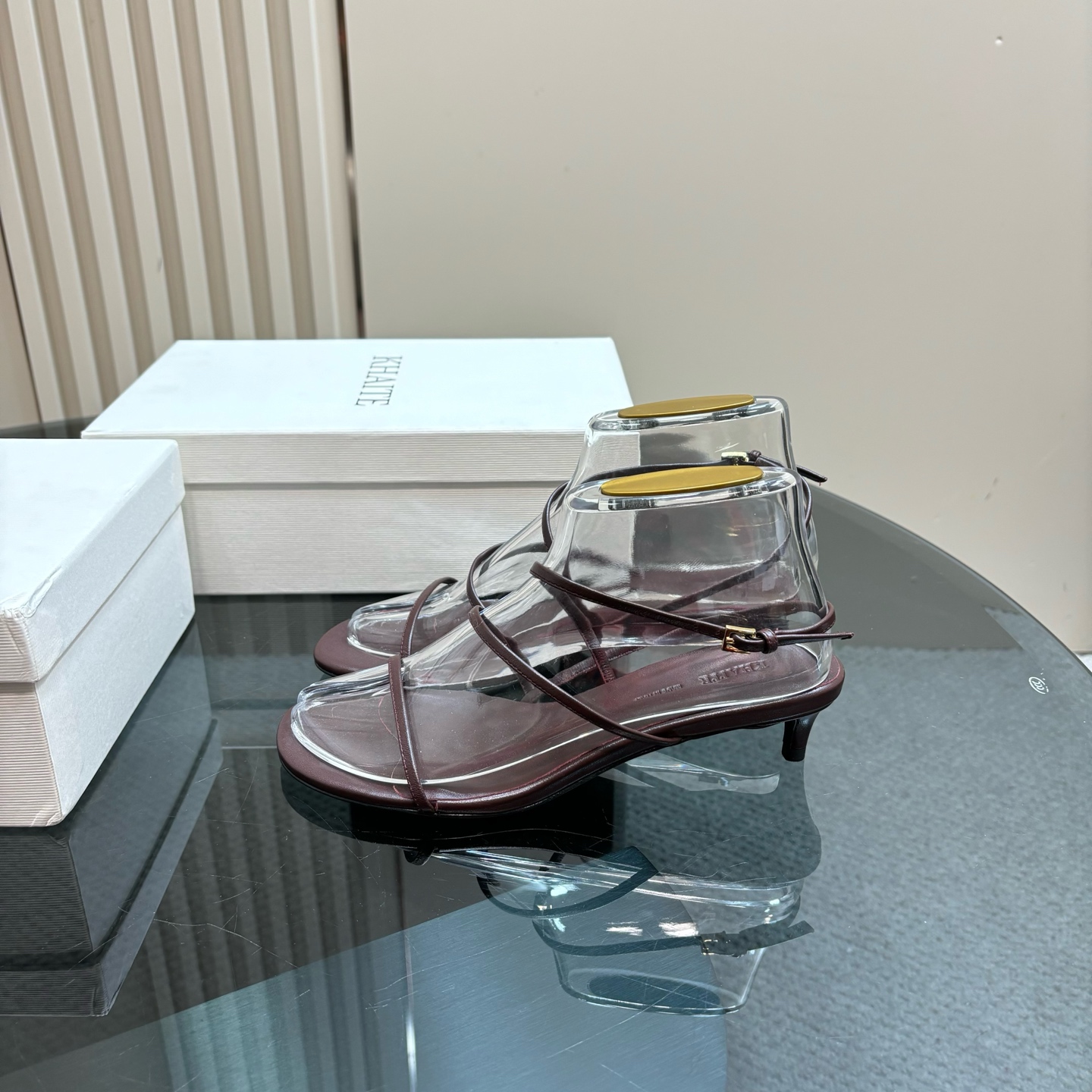KHAITE25 Spring/Summer Treasure Slippers: Imported Calf Skin, Red/Black/Silver/Snake, Size 35-39