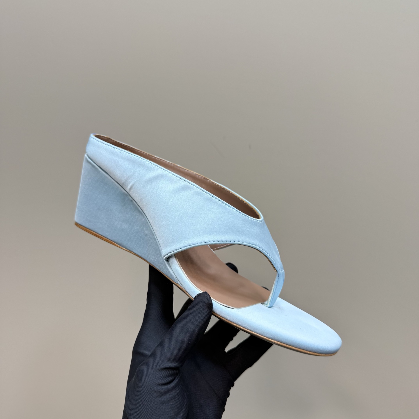 ALAÏA High Love Silk Wedge Sandals Designer Women's Fashion Shoes