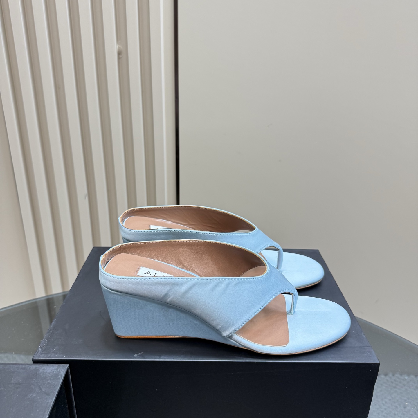 ALAÏA High Love Silk Wedge Sandals Designer Women's Fashion Shoes 6 i1742297181063 7409 0 3