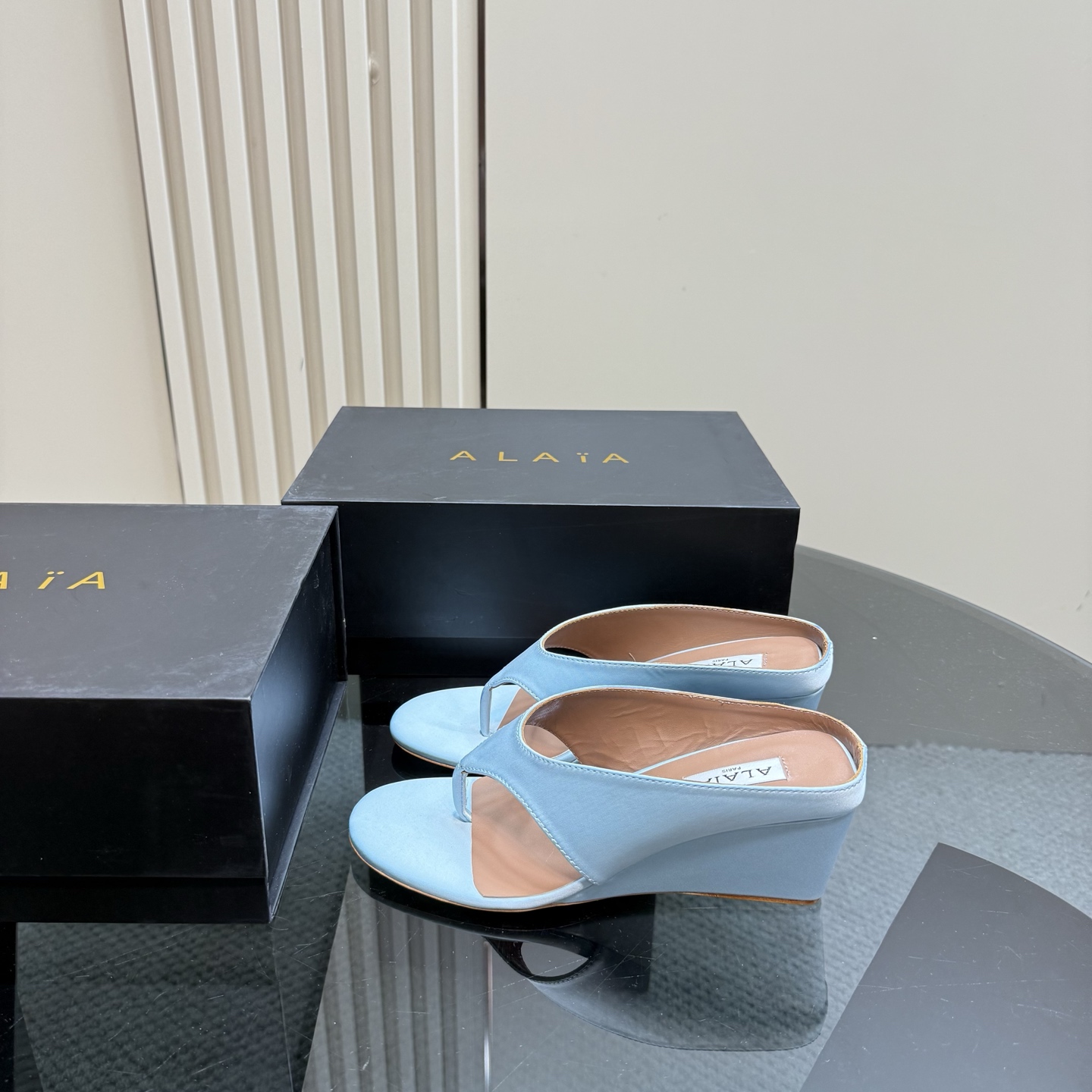 ALAÏA High Love Silk Wedge Sandals Designer Women's Fashion Shoes 3 i1742297182439 3537 0 0