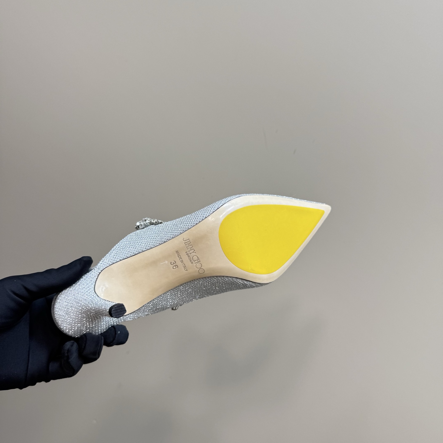 Jimmy Choo Crystal Embellished Pointed-Toe Heeled Mules, Silver Glitter Finish 10 i1742382659225 2385 0 8