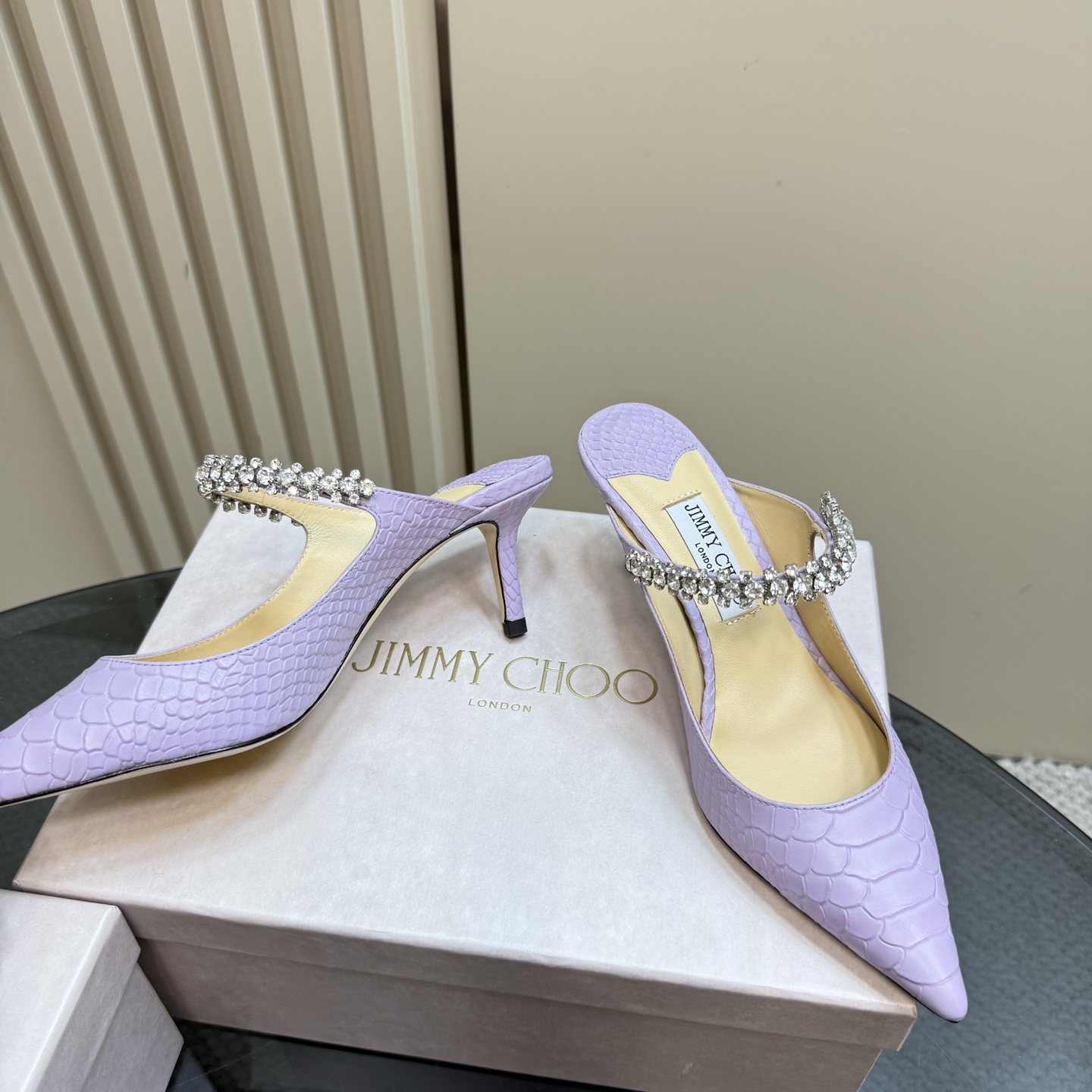 Jimmy Choo Diamond Chain Pointed Toe High Heel Mules in Lilac Snake Print 5 i1742382780037 3209 0 2
