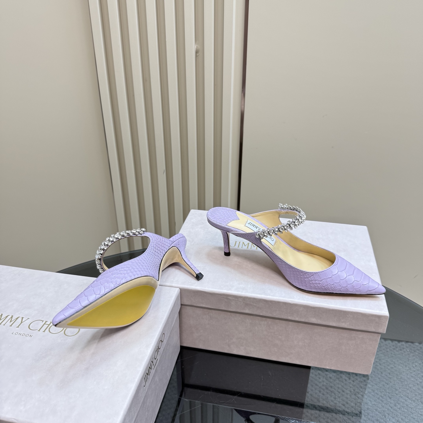 Jimmy Choo Diamond Chain Pointed Toe High Heel Mules in Lilac Snake Print 8 i1742382781924 9998 0 5