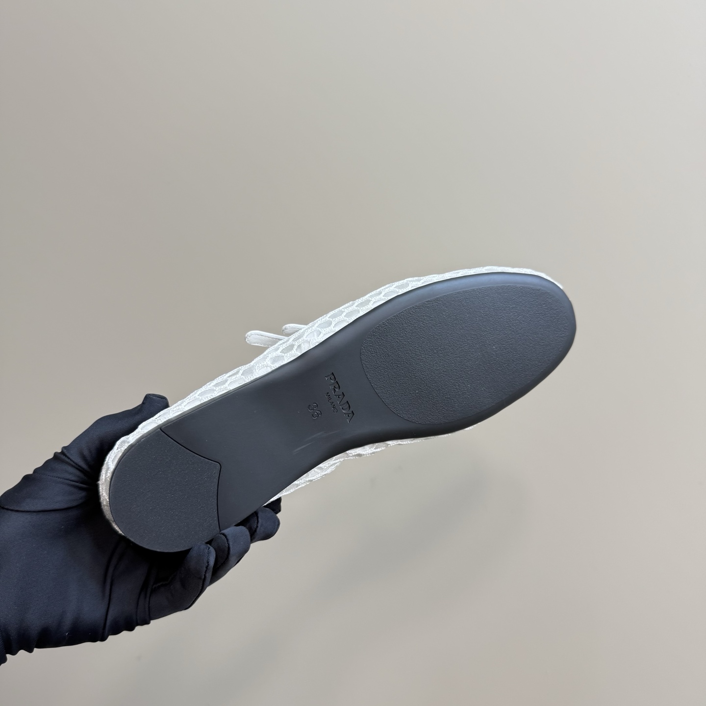 Prada Women's White Mesh Mary Jane Ballet Flats with Buckle Detail 10 i1742754864367 6441 0 8